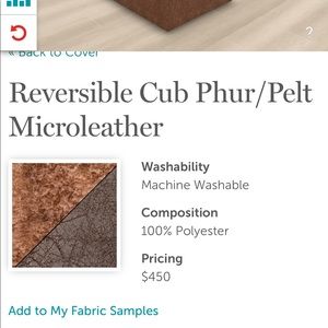 LOVESAC SACTIONAL COVER. Cub Phur/Pelt